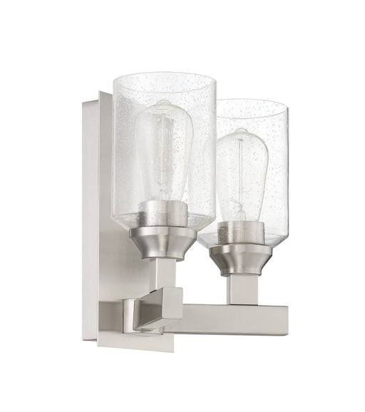 Chicago 2 Light 10" Wall Sconce in Brushed Polished Nickel