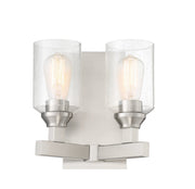 Chicago 2 Light 10" Wall Sconce in Brushed Polished Nickel