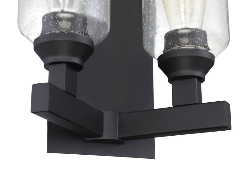 Chicago 2 Light 10" Wall Sconce in Flat Black
