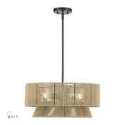 Florell 4-Light Chandelier in English Bronze