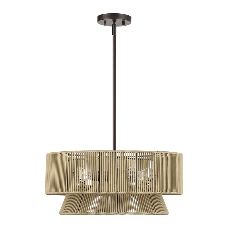 Florell 4-Light Chandelier in English Bronze