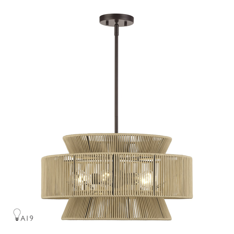 Florell 5-Light Chandelier in English Bronze