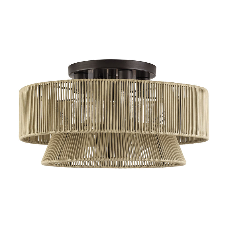 Florell 4-Light Semi-Flush Mount in English Bronze