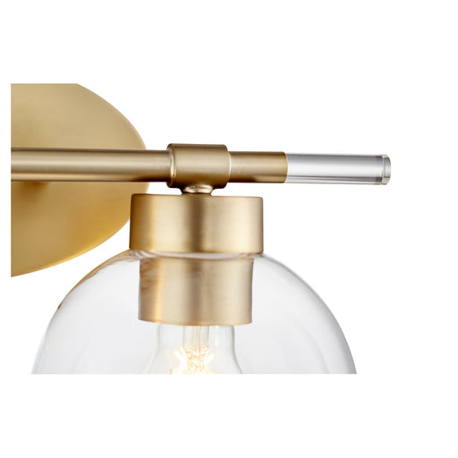 Volan 2 Light Vanity in Aged Brass