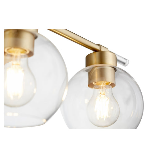 Volan 3 Light Vanity in Aged Brass