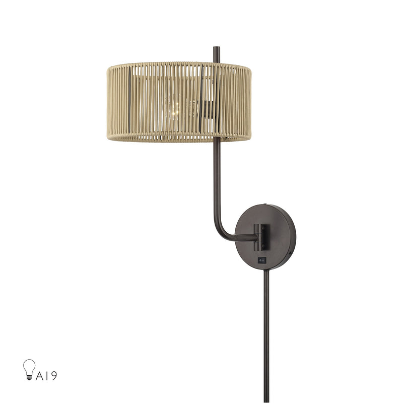 Acordia Swing Arm Wall Lamp in English Bronze