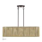 Goldiemesh 36" 4-Light Linear Chandelier in English Bronze
