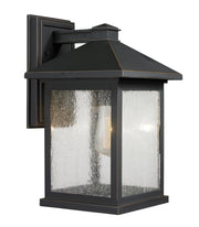 Portland 1 Light 9.5" Outdoor Wall Light, 15.75" Tall in Oil Rubbed Bronze