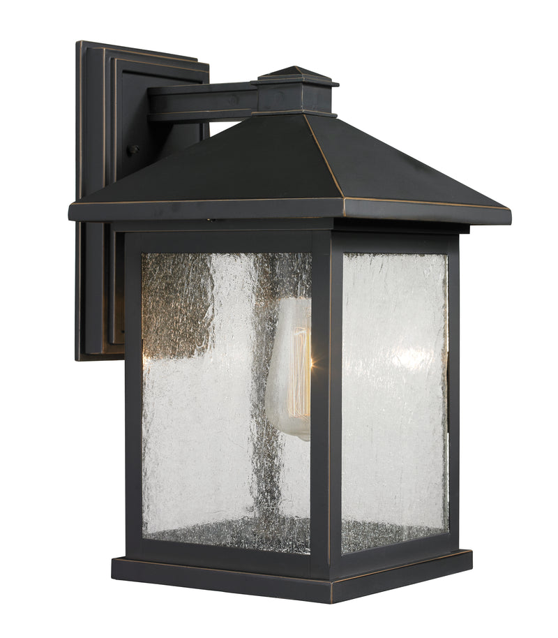 Portland 1 Light 9.5" Outdoor Wall Light, 15.75" Tall in Oil Rubbed Bronze