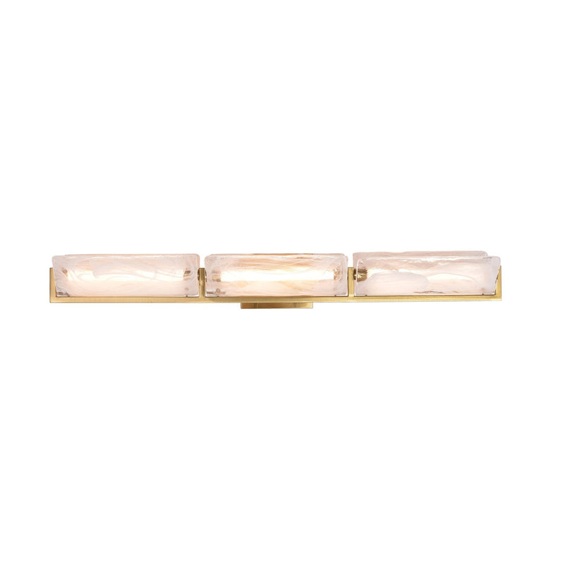 Mingle 3-Light 38" LED Vanity Light in Satin Brass