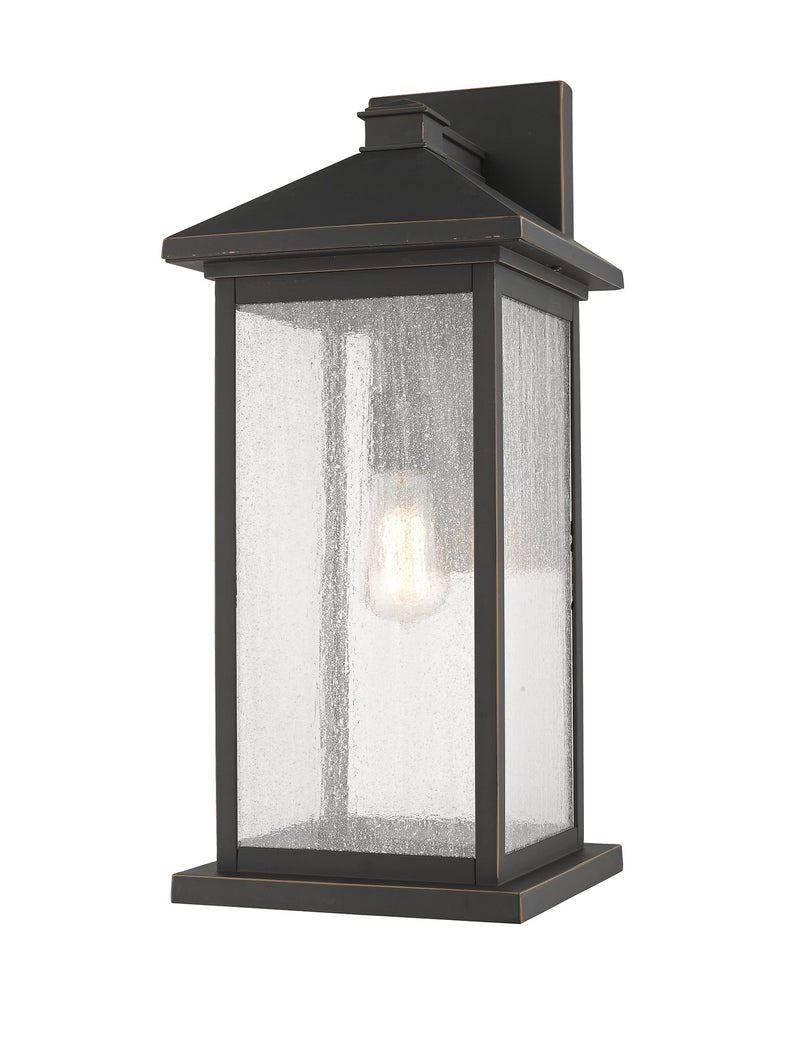 Portland 1 Light 9.5" Outdoor Wall Light, 22" Tall in Oil Rubbed Bronze