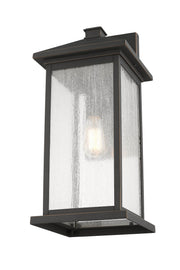 Portland 1 Light 9.5" Outdoor Wall Light, 22" Tall in Oil Rubbed Bronze