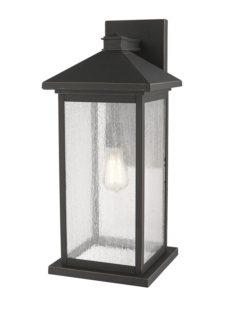 Portland 1 Light 9.5" Outdoor Wall Light, 22" Tall in Oil Rubbed Bronze