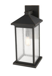 Portland 1 Light 9.5" Outdoor Wall Light, 22" Tall in Oil Rubbed Bronze