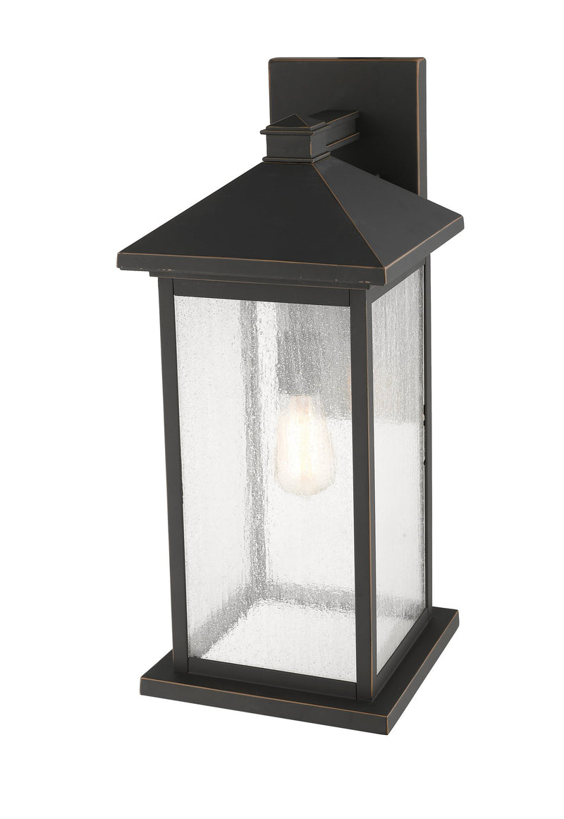 Portland 1 Light 9.5" Outdoor Wall Light, 22" Tall in Oil Rubbed Bronze