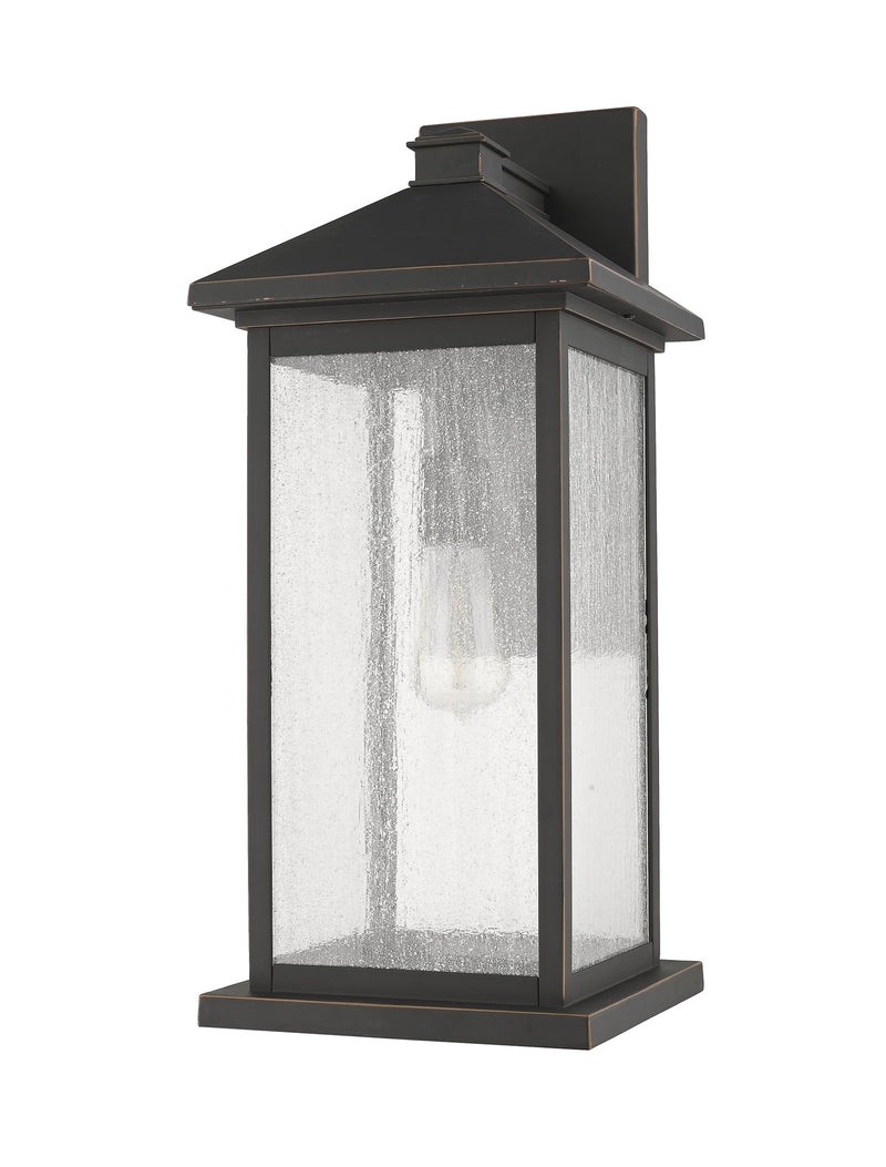 Portland 1 Light 9.5" Outdoor Wall Light, 22" Tall in Oil Rubbed Bronze