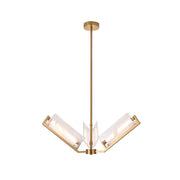 Mingle 3-Light 31.25" LED Chandelier in Satin Brass