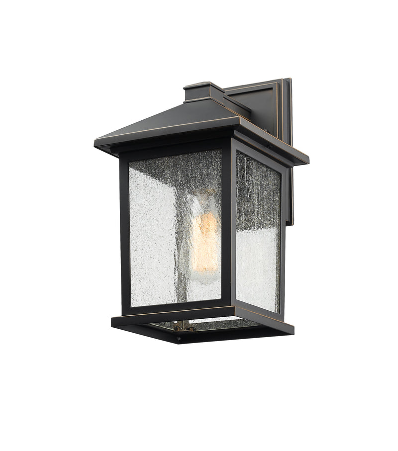 Portland 1 Light 8" Outdoor Wall Light, 14" Tall in Oil Rubbed Bronze