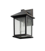 Portland 1 Light 8" Outdoor Wall Light, 14" Tall in Oil Rubbed Bronze
