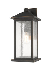 Portland 1 Light 8" Outdoor Wall Light, 18" Tall in Oil Rubbed Bronze