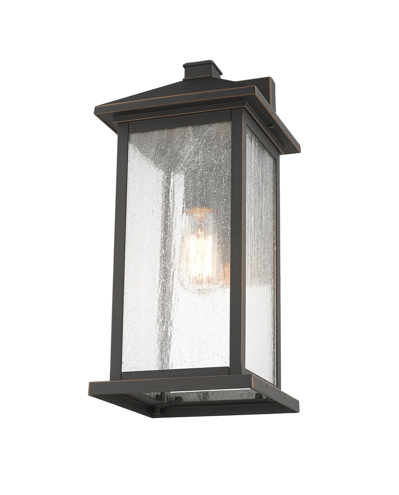 Portland 1 Light 8" Outdoor Wall Light, 18" Tall in Oil Rubbed Bronze