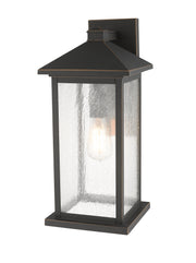 Portland 1 Light 8" Outdoor Wall Light, 18" Tall in Oil Rubbed Bronze