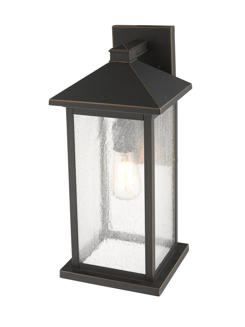 Portland 1 Light 8" Outdoor Wall Light, 18" Tall in Oil Rubbed Bronze