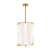 Mingle 3-Light 17" LED Pendant in Satin Brass