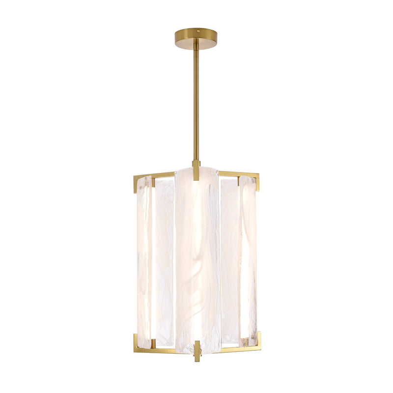 Mingle 3-Light 17" LED Pendant in Satin Brass