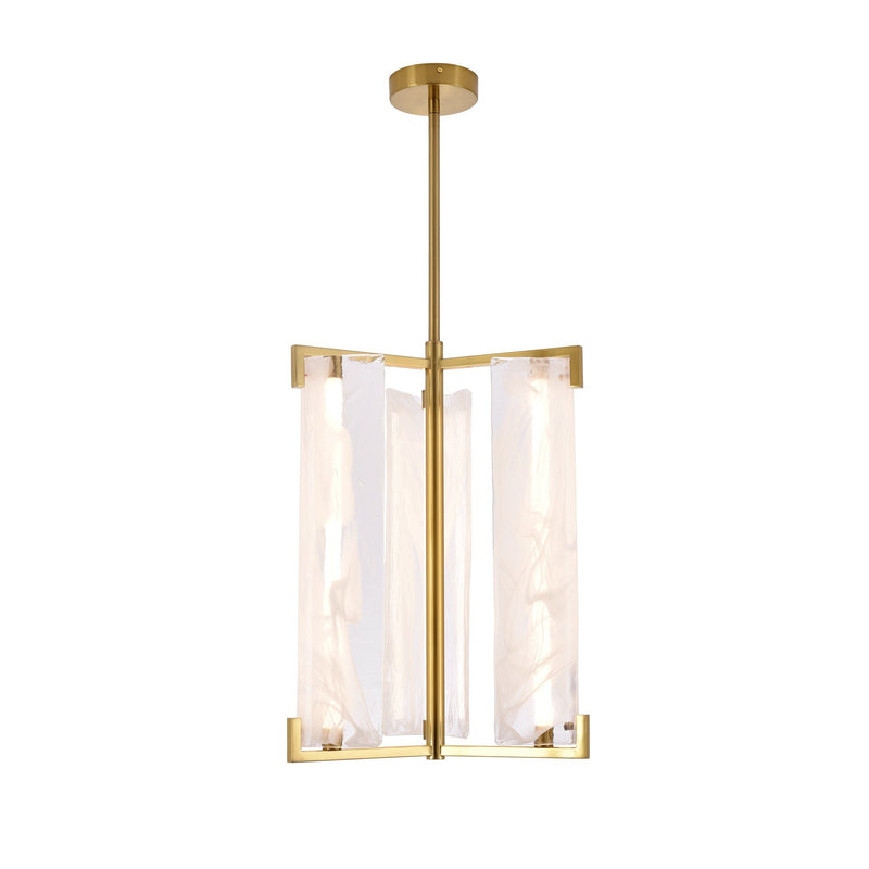 Mingle 3-Light 17" LED Pendant in Satin Brass