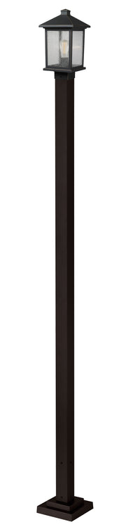 Portland 1 Light 8" Outdoor Post Mount Fixture in Oil Rubbed Bronze, 96" Square Post