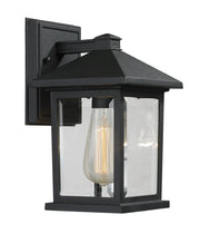 Portland 1 Light 6" Outdoor Wall Light in Black