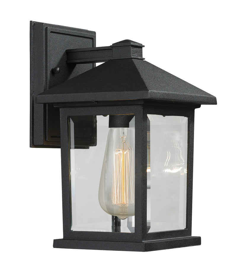 Portland 1 Light 6" Outdoor Wall Light in Black
