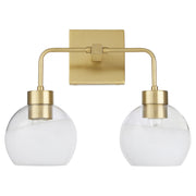 Lacy 2 Light Vanity in Aged Brass