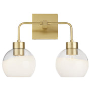 Lacy 2 Light Vanity in Aged Brass