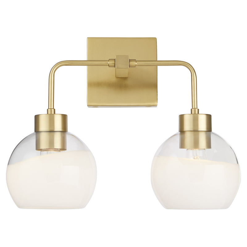 Lacy 2 Light Vanity in Aged Brass