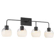Lacy 4 Light Vanity in Matte Black