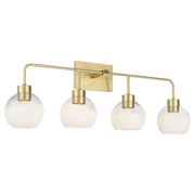 Lacy 4 Light Vanity in Aged Brass