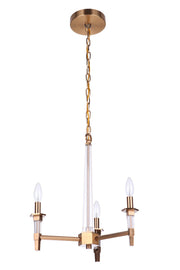 Tarryn 3 Light 20" Chandelier in Satin Brass