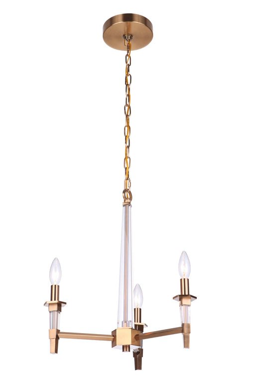 Tarryn 3 Light 20" Chandelier in Satin Brass