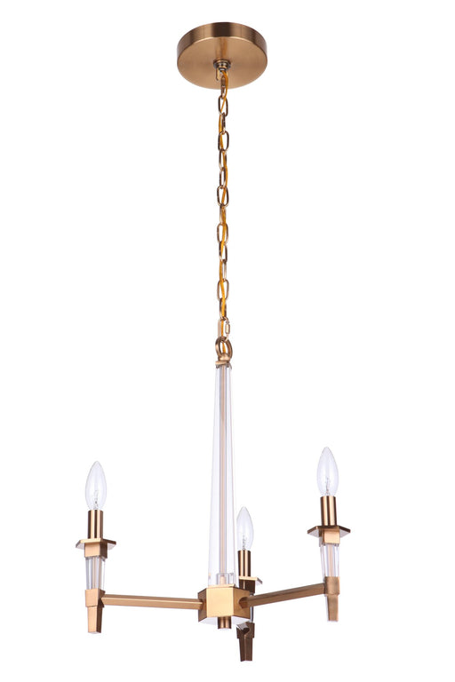 Tarryn 3 Light 20" Chandelier in Satin Brass