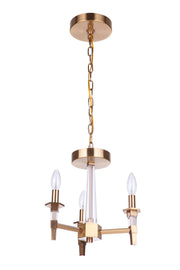 Tarryn 3 Light 11" Convertible Semi Flush in Satin Brass