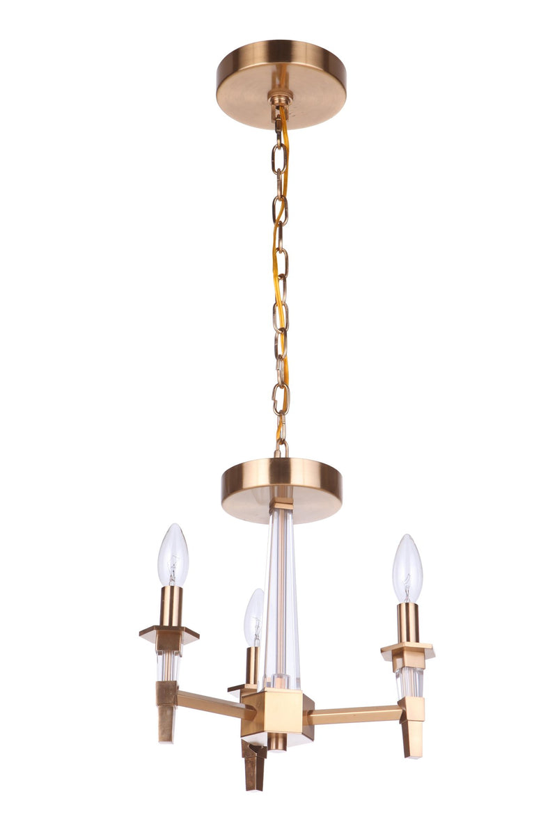 Tarryn 3 Light 11" Convertible Semi Flush in Satin Brass
