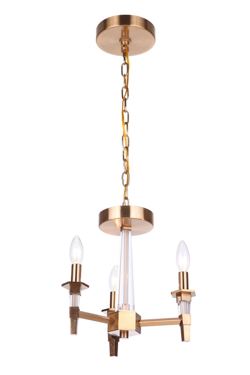 Tarryn 3 Light 11" Convertible Semi Flush in Satin Brass