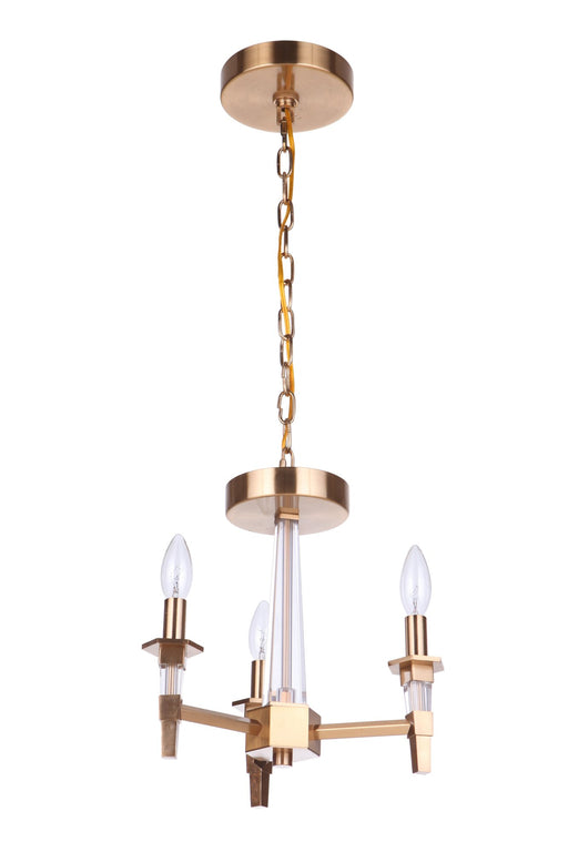Tarryn 3 Light 11" Convertible Semi Flush in Satin Brass