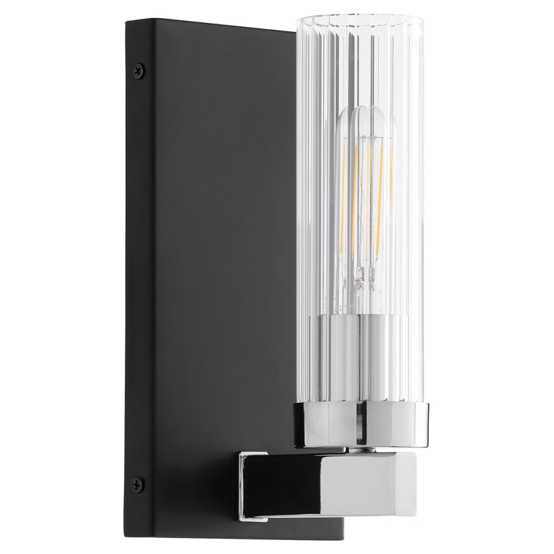 Kilbey 1 Light Vanity in Matte Black / Chrome Chrome