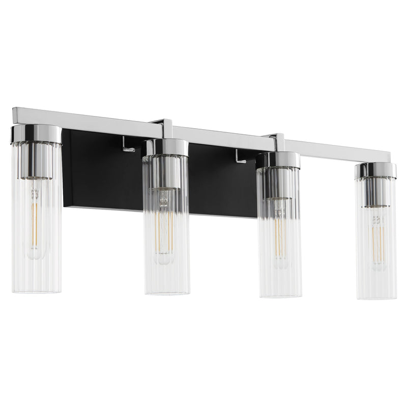 Kilbey 4 Light Vanity in Matte Black / Chrome