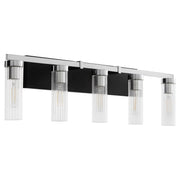 Kilbey 5 Light Vanity in Matte Black / Chrome