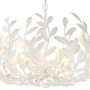 Broche 6 Light 27" Chandelier in Matte White