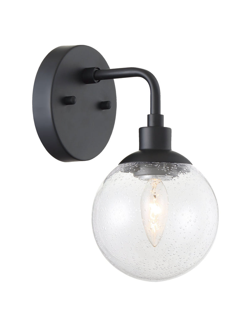 Que 1 Light 7.25" Wall Sconce in Flat Black